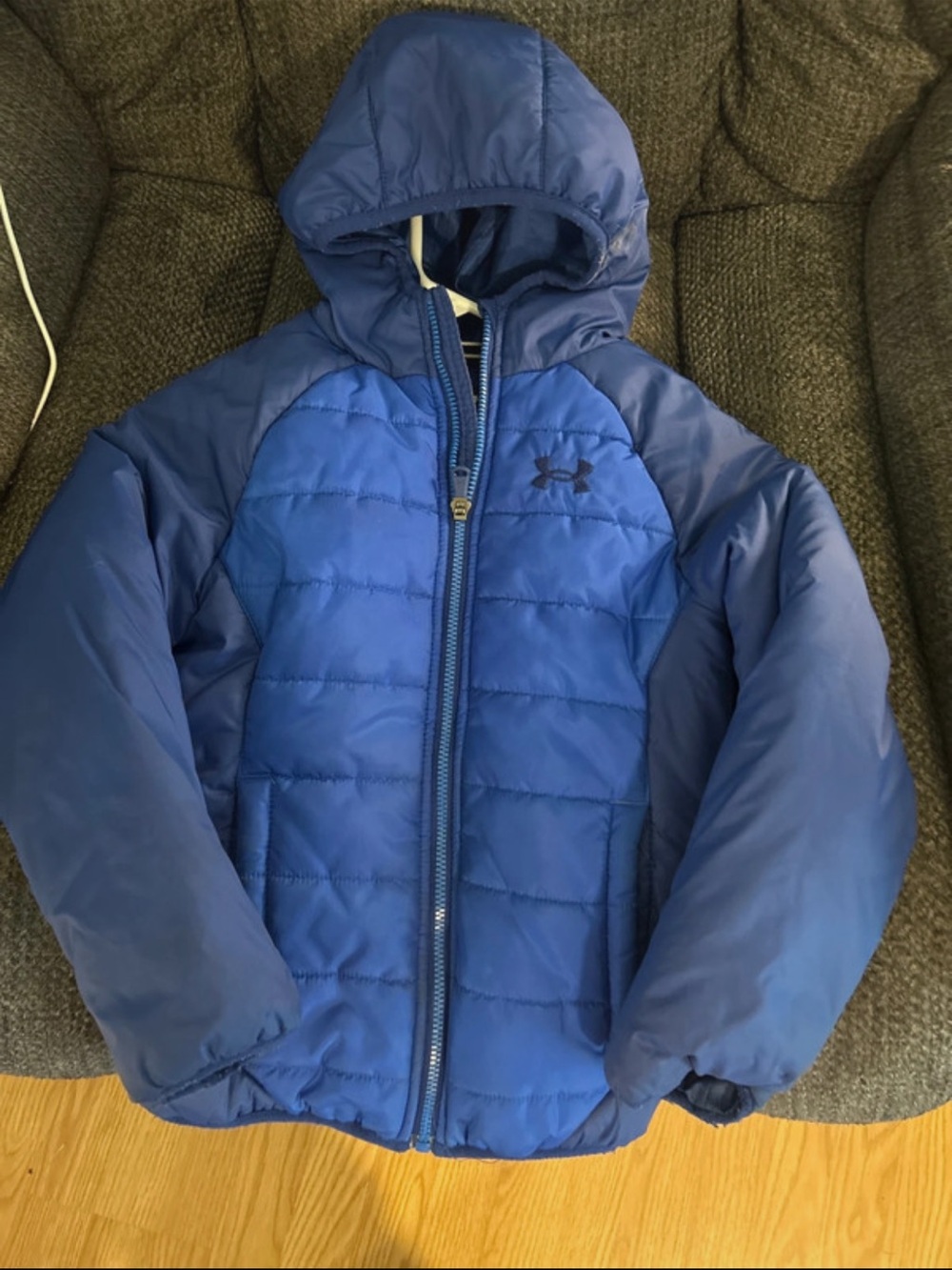 Under Armour Boys' Royal Blue Hooded Puffer Jacket
